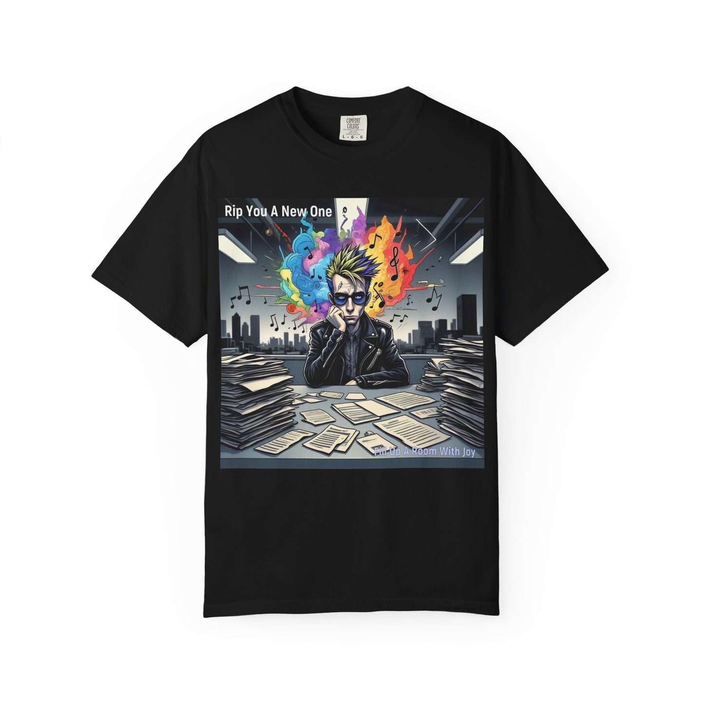 Colorful Creative T-Shirt - Rip You A New One Graphic Tee, Unisex Design for Artists, Music Lovers, Gift for Holidays, Casual Wear