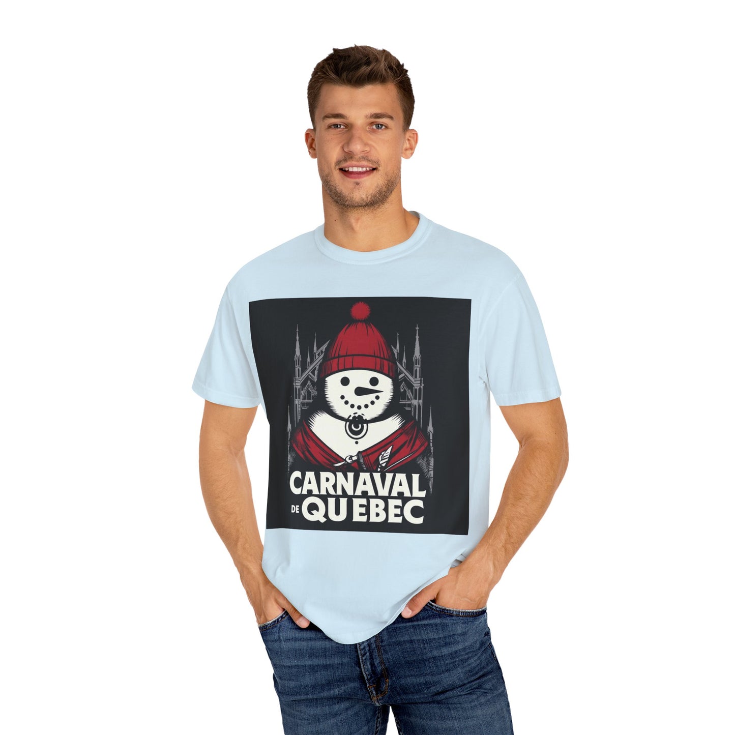 Carnaval de Québec Post-Goth T-shirt, Unisex Graphic Tee, Winter Festival Apparel, Holiday Gifts, Comfortable Everyday Wear