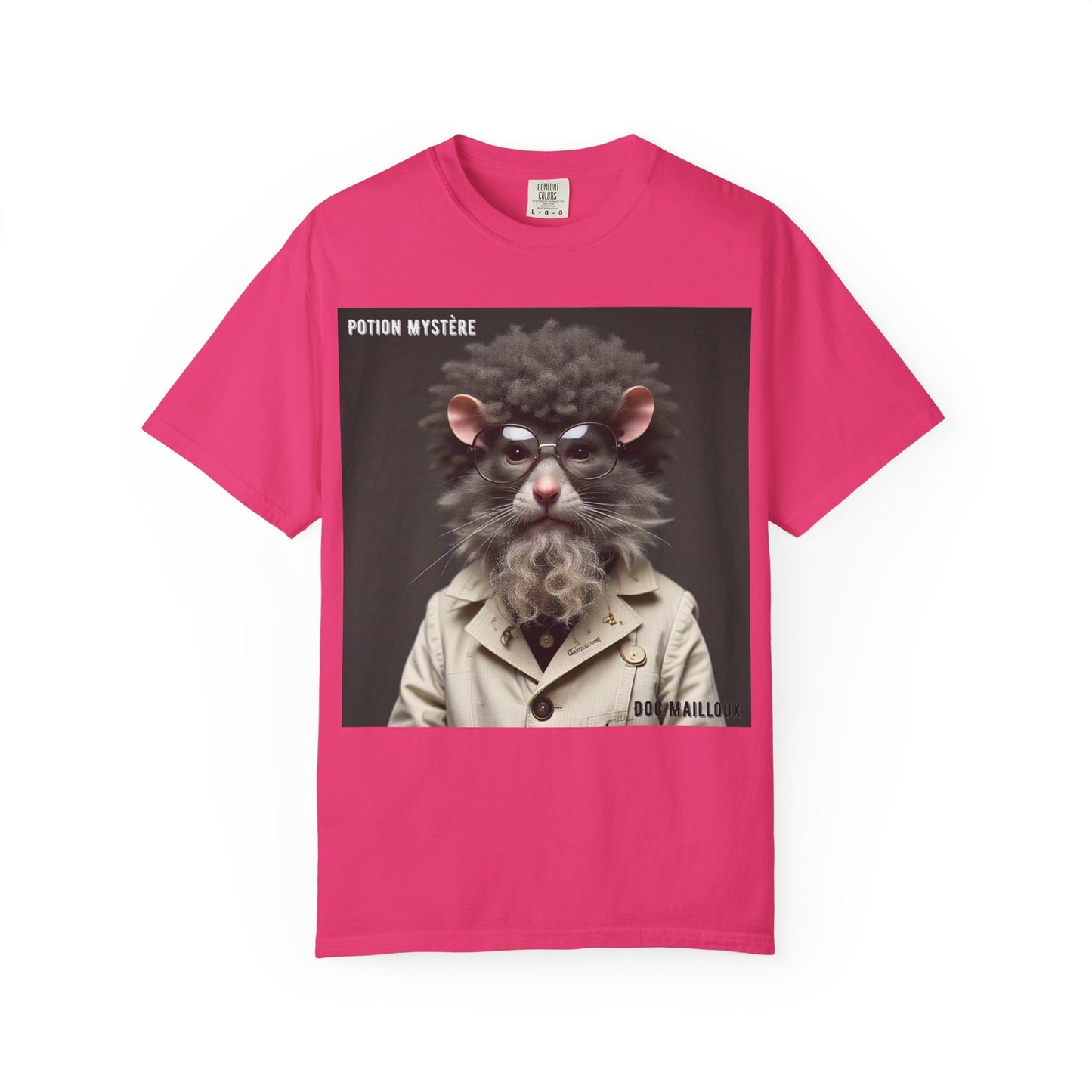 Doc Mailloux by Potion Mystère, Rat Graphic T-Shirt, Unisex Funny Tee, Gift for Animal Lovers, Unique Vintage Style Clothing, Statement Tee for Parties