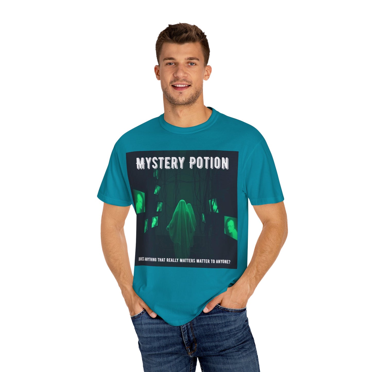Mystery Potion Unisex T-Shirt | Ghostly Vibe | Perfect for Halloween, Gifts, or Casual Wear, Unique Tee, Spooky Apparel, Graphic Shirt