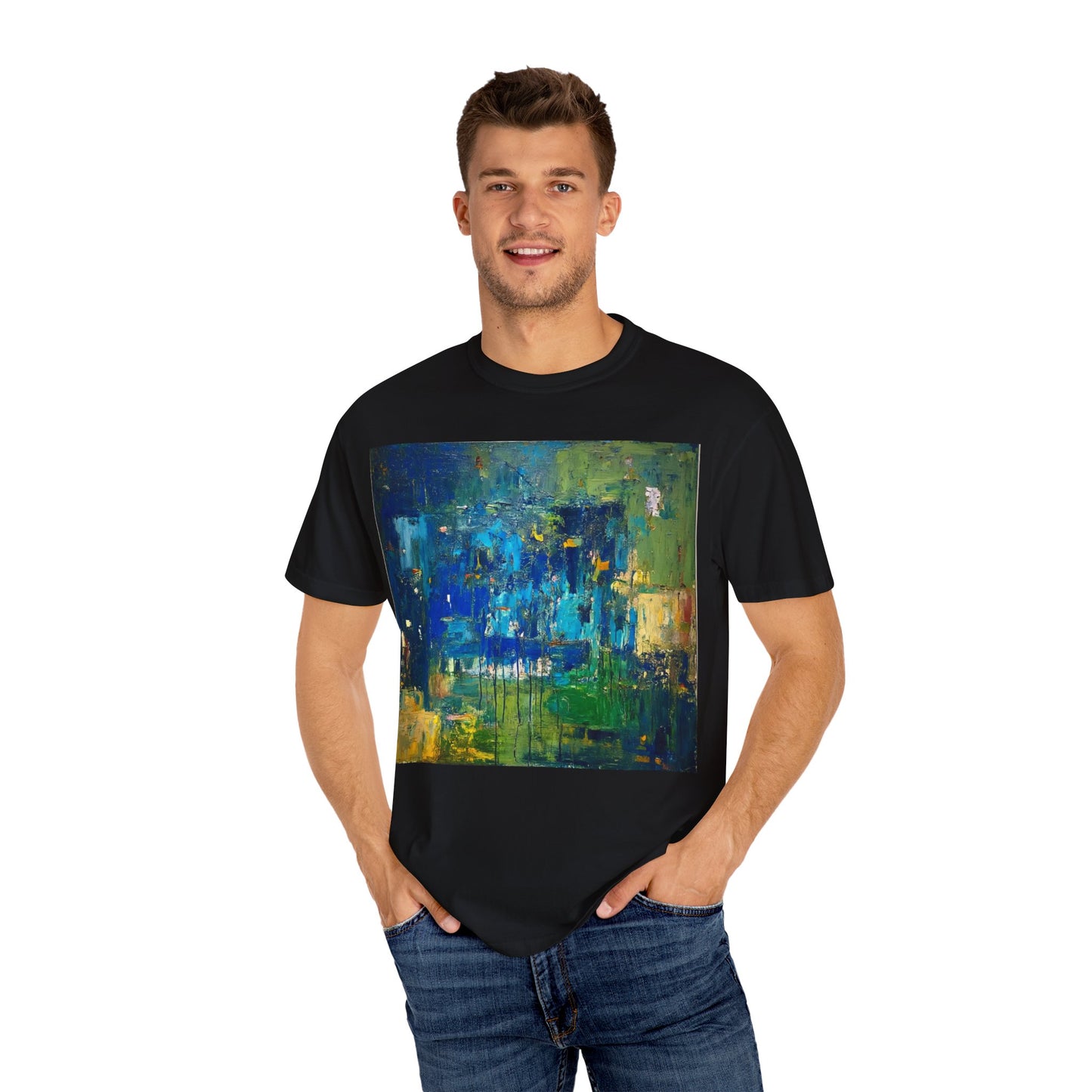 Artistic Unisex T-Shirt, Colorful Abstract Tee, Casual Wear, Gift for Art Lovers, Summer Essential, Unique Graphic Shirt