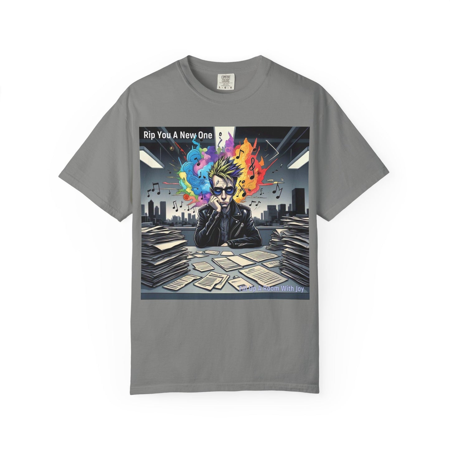 Colorful Creative T-Shirt - Rip You A New One Graphic Tee, Unisex Design for Artists, Music Lovers, Gift for Holidays, Casual Wear