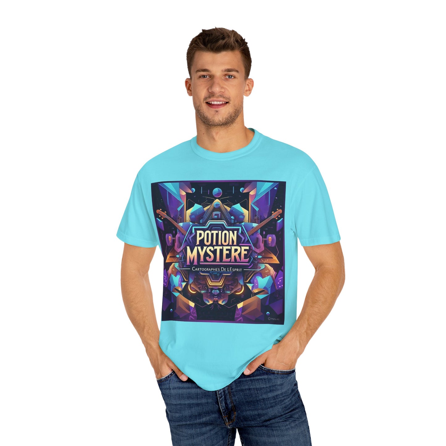Potion Mystere Graphic Tee, Artistic Unisex Shirt, Handmade Gift, Festival Apparel, Unique Art T-shirt
