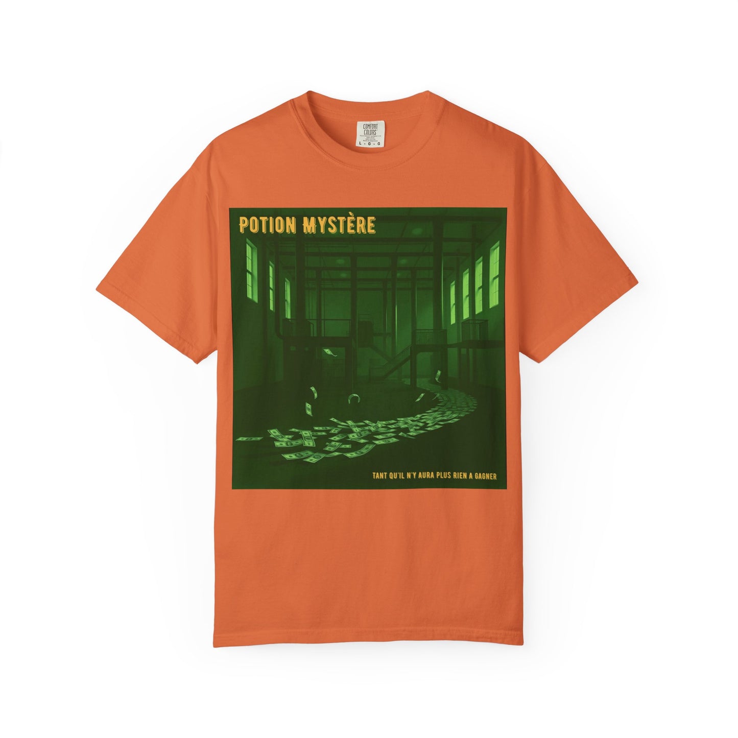 'Tant Qu'il N'Y Aura Plus Rien À Gagner' par Potion Mystère, Money Trail Unisex T-Shirt, Vintage Graphic Tee, Gift for Industrial Music Lovers, Casual Wear, Unique Graphic Shirt