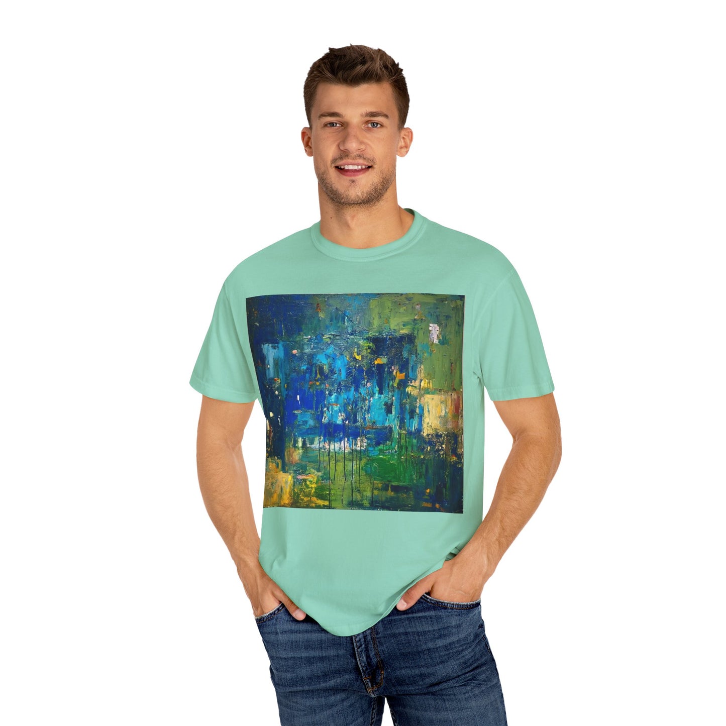 Artistic Unisex T-Shirt, Colorful Abstract Tee, Casual Wear, Gift for Art Lovers, Summer Essential, Unique Graphic Shirt
