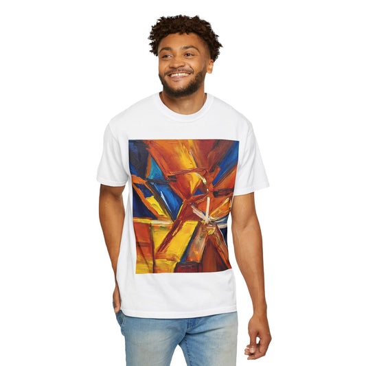 Vibrant Abstract Art T-shirt, Unisex Garment-Dyed Tee, Colorful Graphic Shirt, Stylish Artwear, Unique Gift Idea for Art Lovers
