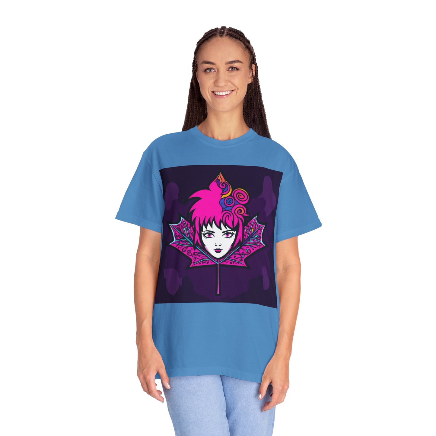Emily The Maple Leaf Vibrant Graphic Tee: Retro Pop Art T-Shirt, Unique Gift, Casual Wear, Festival Fashion, Fun Style, Unisex Apparel