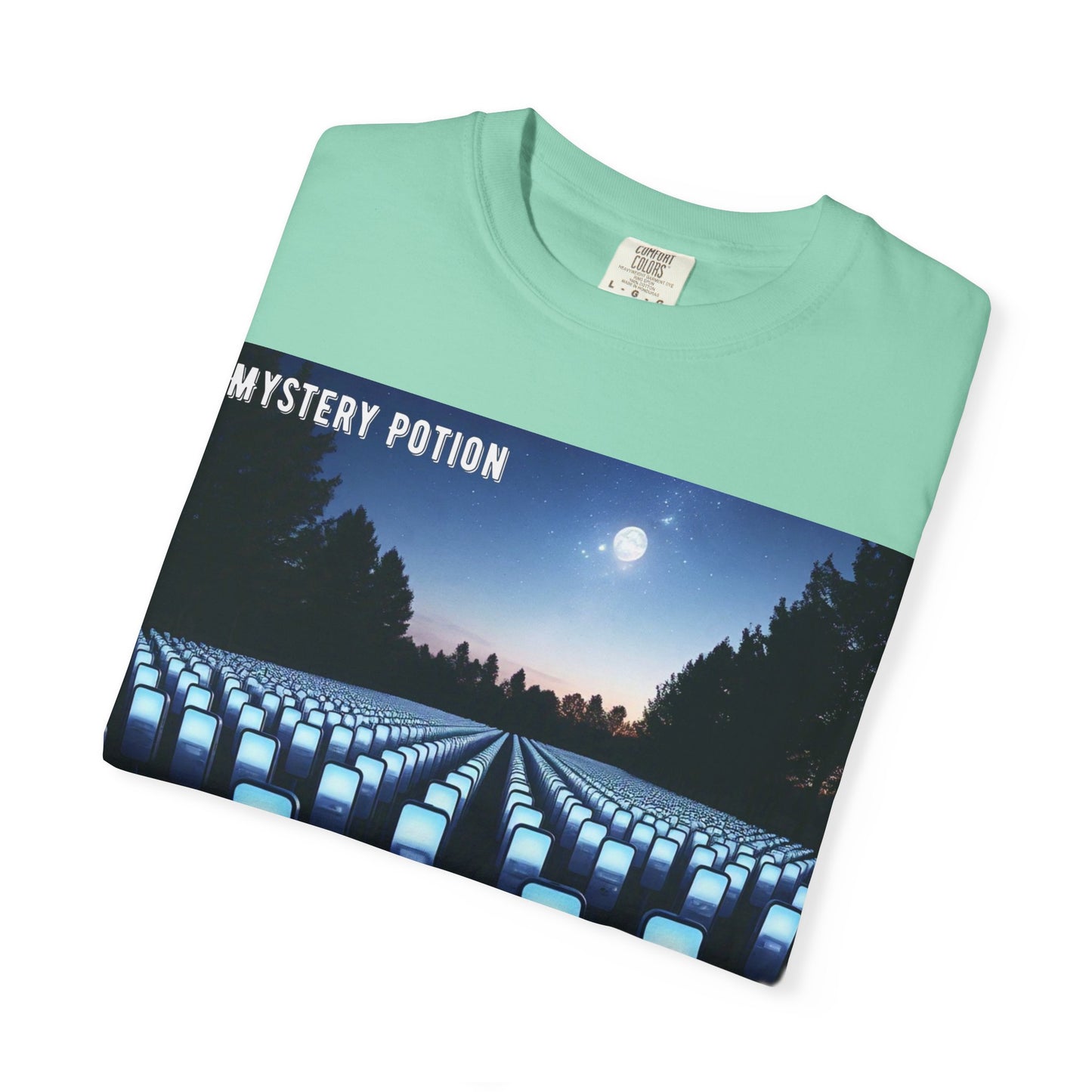 Mystery Potion "Hey Mr. Bot Farmer" Graphic T-Shirt, Unisex Vintage Tee, Perfect for Music Festivals, Casual Wear, Gifts for Him/Her