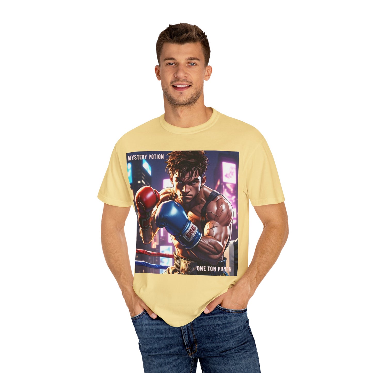 'One Ton Punch' by Mystery Potion, Boxer T-Shirt, Unisex Graphic Tee, Gift for Gamers, Vintage Style Shirt, Cool Casual Wear, Streetwear Fashion