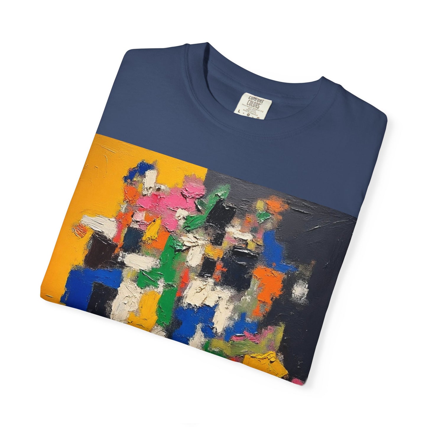 Vibrant Abstract Art Unisex T-Shirt, Colorful Graphic Tee, Casual Wear, Trendy Gift for Art Lovers, Perfect for Summer Festivals