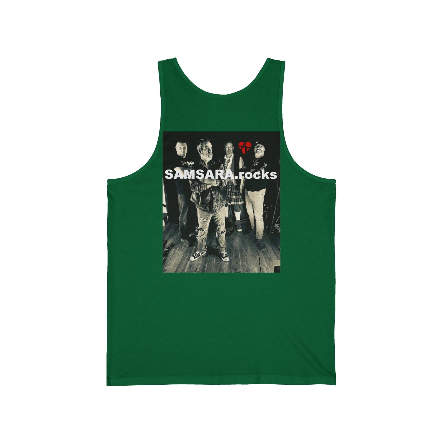 Samsara Rocks Love Anarchy Unisex Jersey Tank - Perfect for Concerts, Festivals, Music Lovers, Summer Wear, Casual Outings