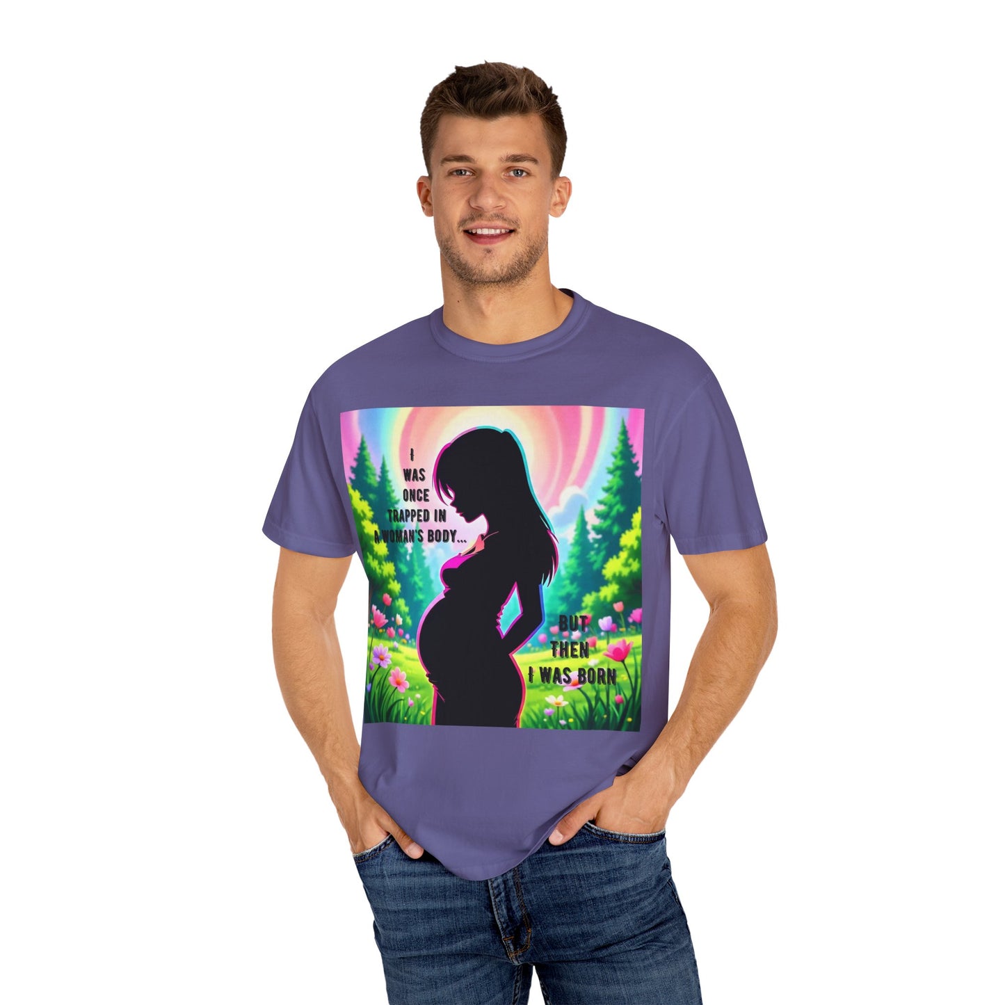 Maternity T-Shirt: I Was Once Trapped in Mom's Body, Pregnancy Gift, Baby Shower Shirt, Unisex Tee for Moms, Expecting Mothers
