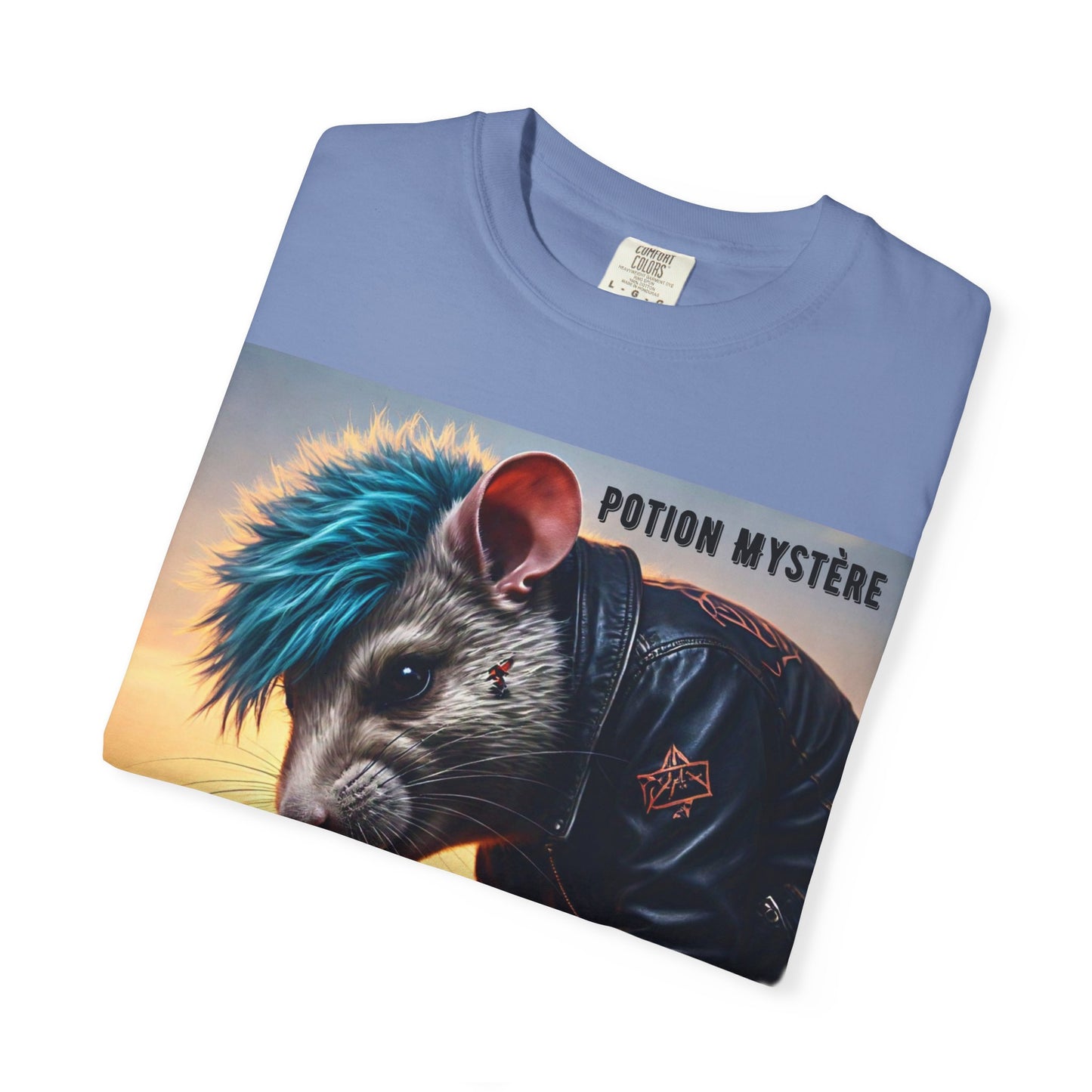 Mystical Punk Rat Toiling The Field Graphic T-Shirt | Unisex, Art Tee, Unique Animal Print, Gift for Animal Lovers, Casual Wear
