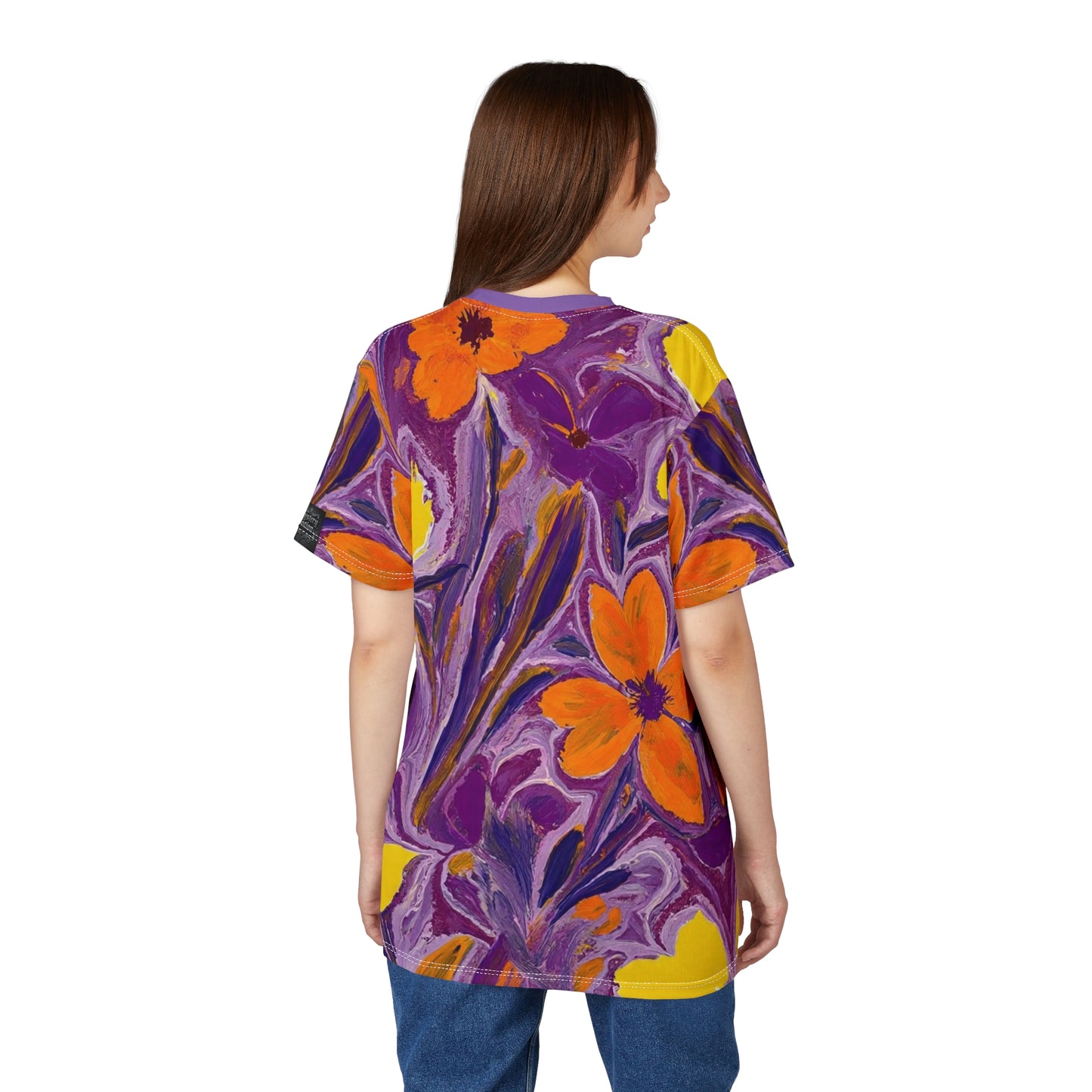Floral Art Unisex Tee, Vibrant Colorful Shirt, AOP T-Shirt, Summer Fashion, Gift for Her, Casual Wear