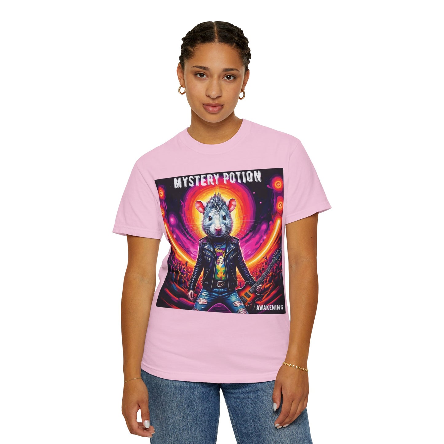 Mystical Hamster Graphic Tee | Unisex Edgy T-Shirt, Perfect for Festivals, Concerts, Gifts, Casual Wear, and Parties