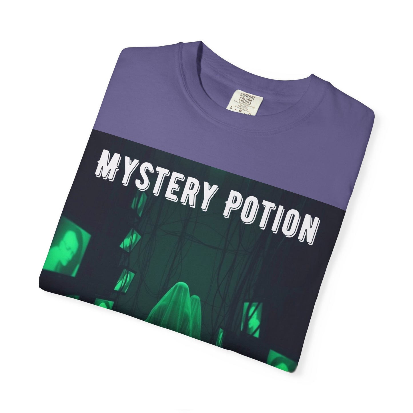 Mystery Potion Unisex T-Shirt | Ghostly Vibe | Perfect for Halloween, Gifts, or Casual Wear, Unique Tee, Spooky Apparel, Graphic Shirt
