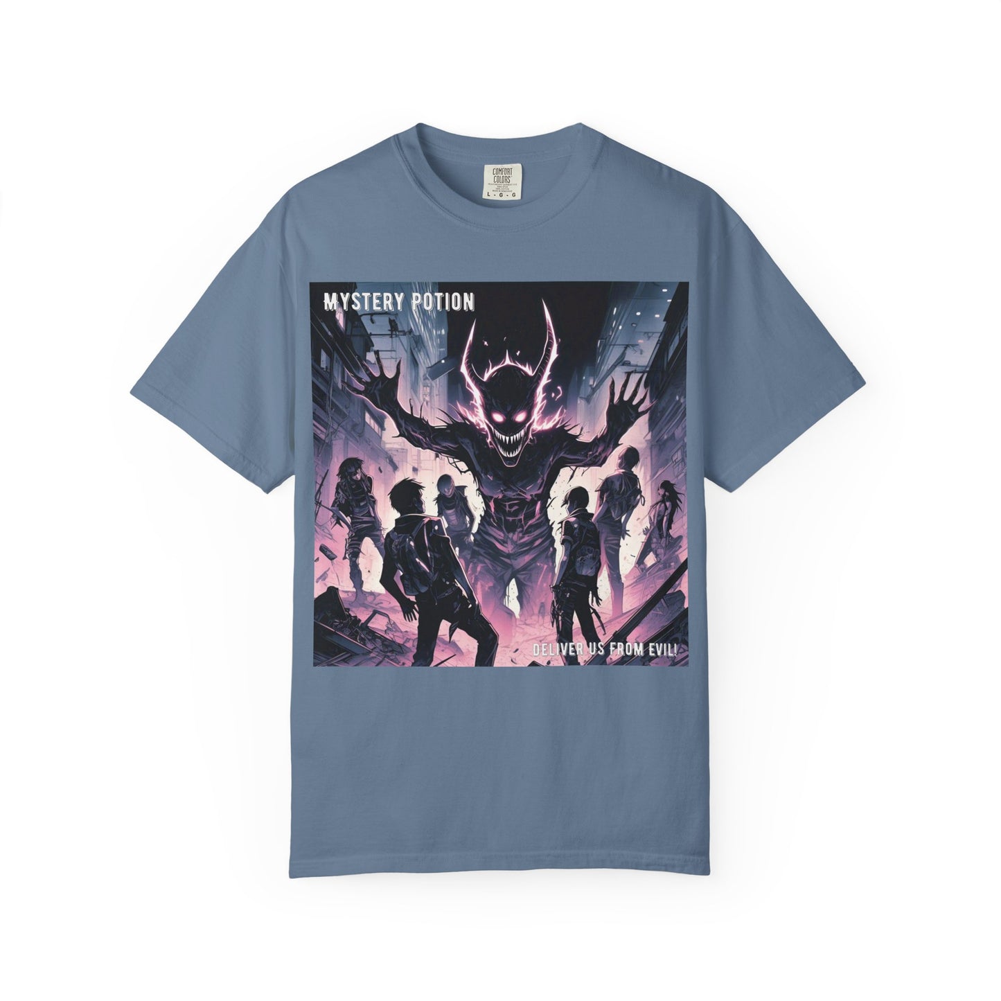 Mystery Potion Evil Satanic Graphic Tee, Unisex T-Shirt for Gamers, Cosplay Costume, Casual Wear, Unique Devilish Gift Idea
