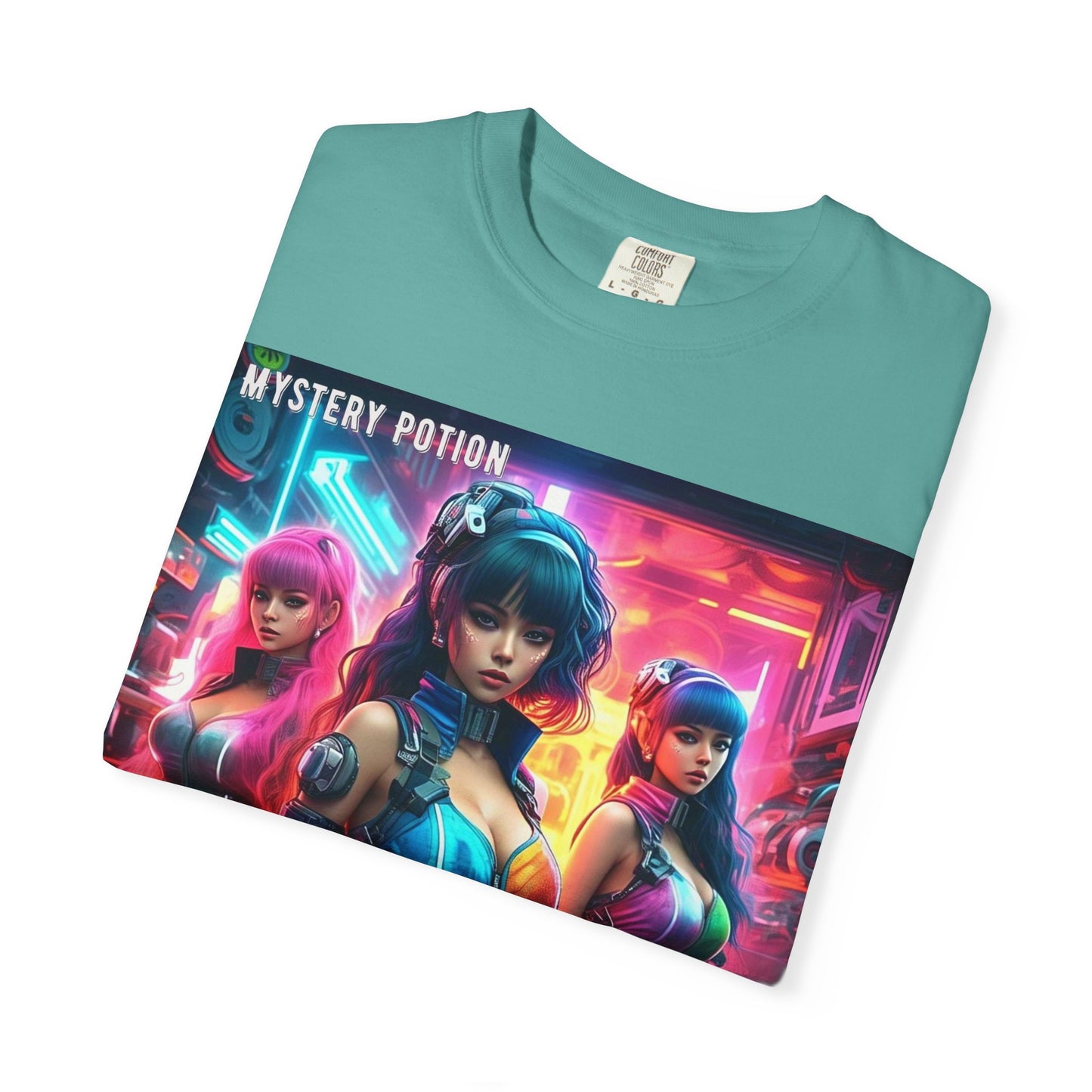 'Indústria 4.0' by Mystery Potion Unisex Garment-Dyed T-shirt, Cyberpunk T-shirt, Gamer Apparel, Unique Graphic Tee, Gift for Fans