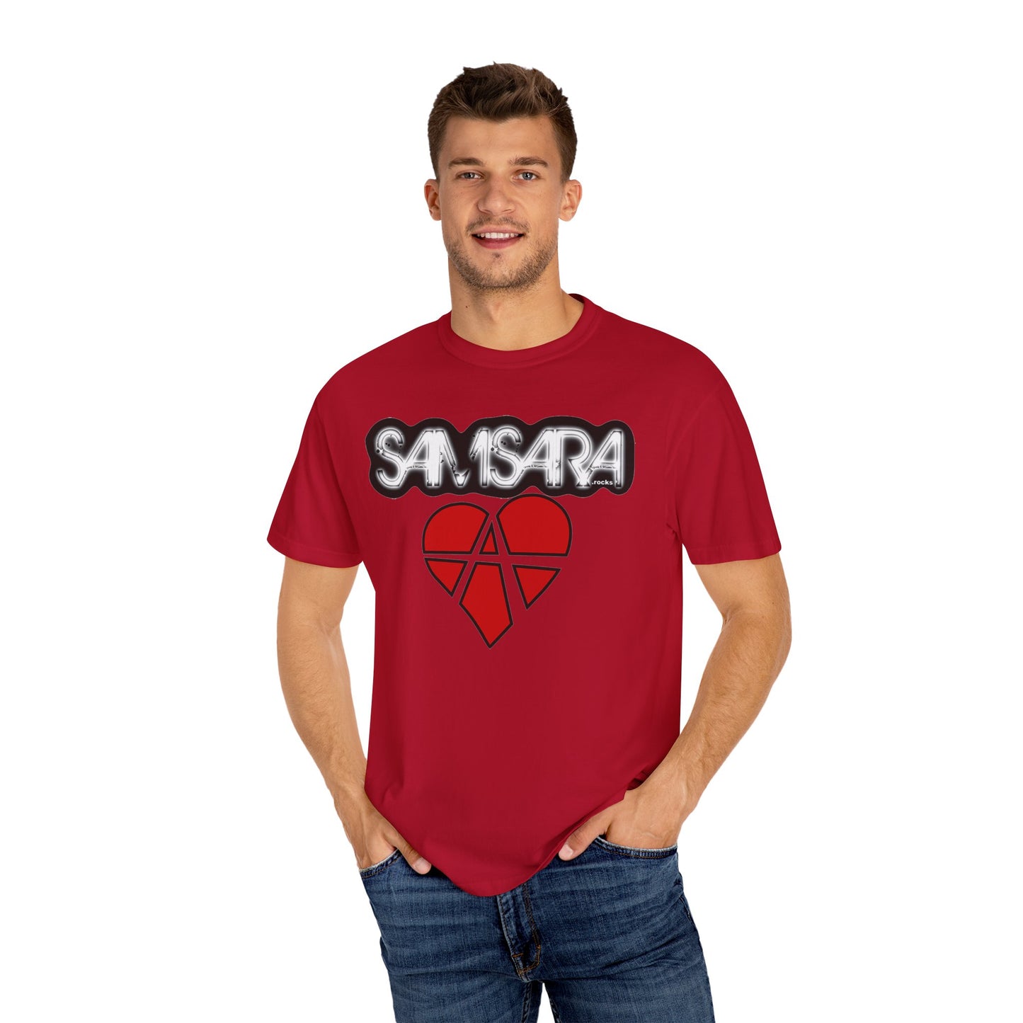 Samsara Heart Permanent Damage Unisex T-Shirt, Trendy Graphic Tee, Streetwear Style, Casual Apparel, Perfect for Music Festivals, Unique Gift Idea