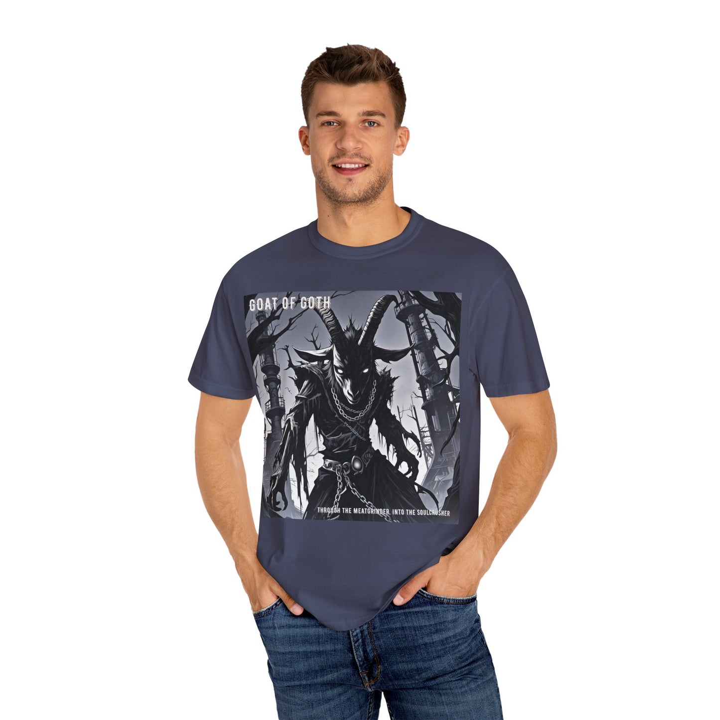 Gothic Graphic T-Shirt, Goat of Goth Tee, Unisex Casual Wear, Alternative Streetwear, Edgy Apparel for Fans, Perfect Gift for Halloween