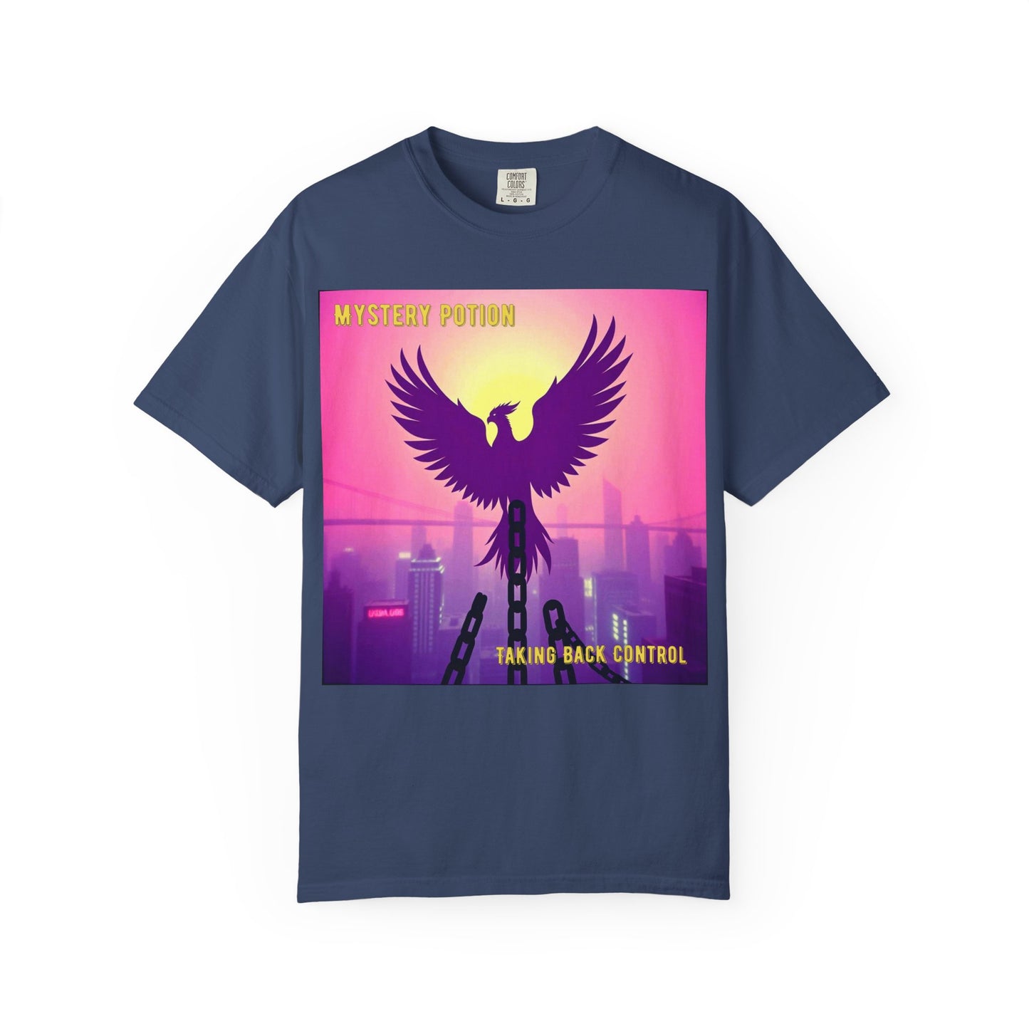 'Taking Back Control' by Mystery Potion, Phoenix Rising, Breaking Chains Unisex T-Shirt - Taking Back Control, Graphic Tee for Casual Wear, Perfect for Festivals, Gifts, and Everyday Style