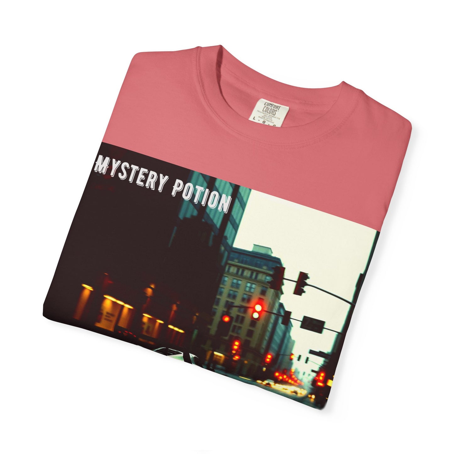 'Red Light Stop, Green Light Burn' by Mystery Potion Urban Vibe T-Shirt, Street Art T-Shirt, Fashion Tee, Gift for Art Lovers, Unisex Cotton Shirt, Unique Graphic Tee