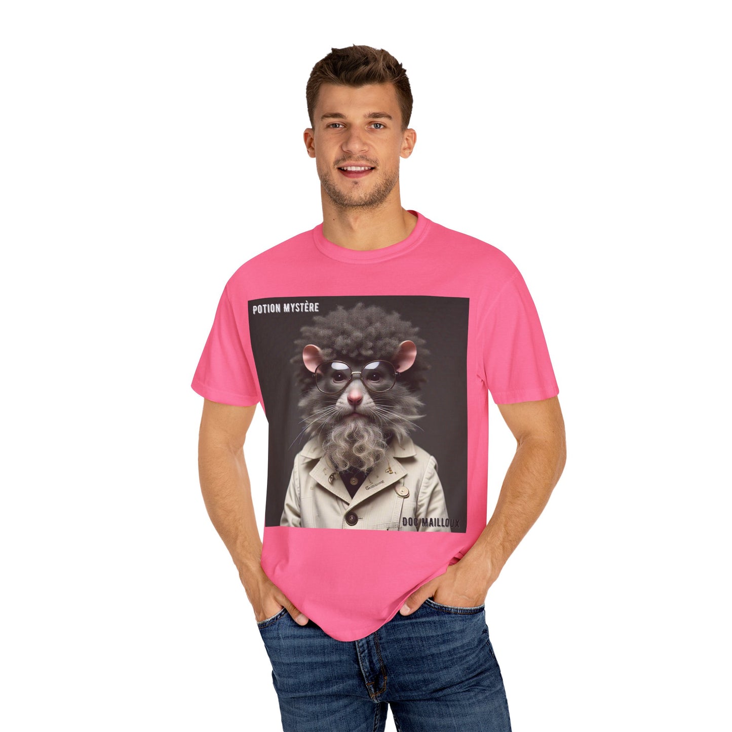 Doc Mailloux by Potion Mystère, Rat Graphic T-Shirt, Unisex Funny Tee, Gift for Animal Lovers, Unique Vintage Style Clothing, Statement Tee for Parties