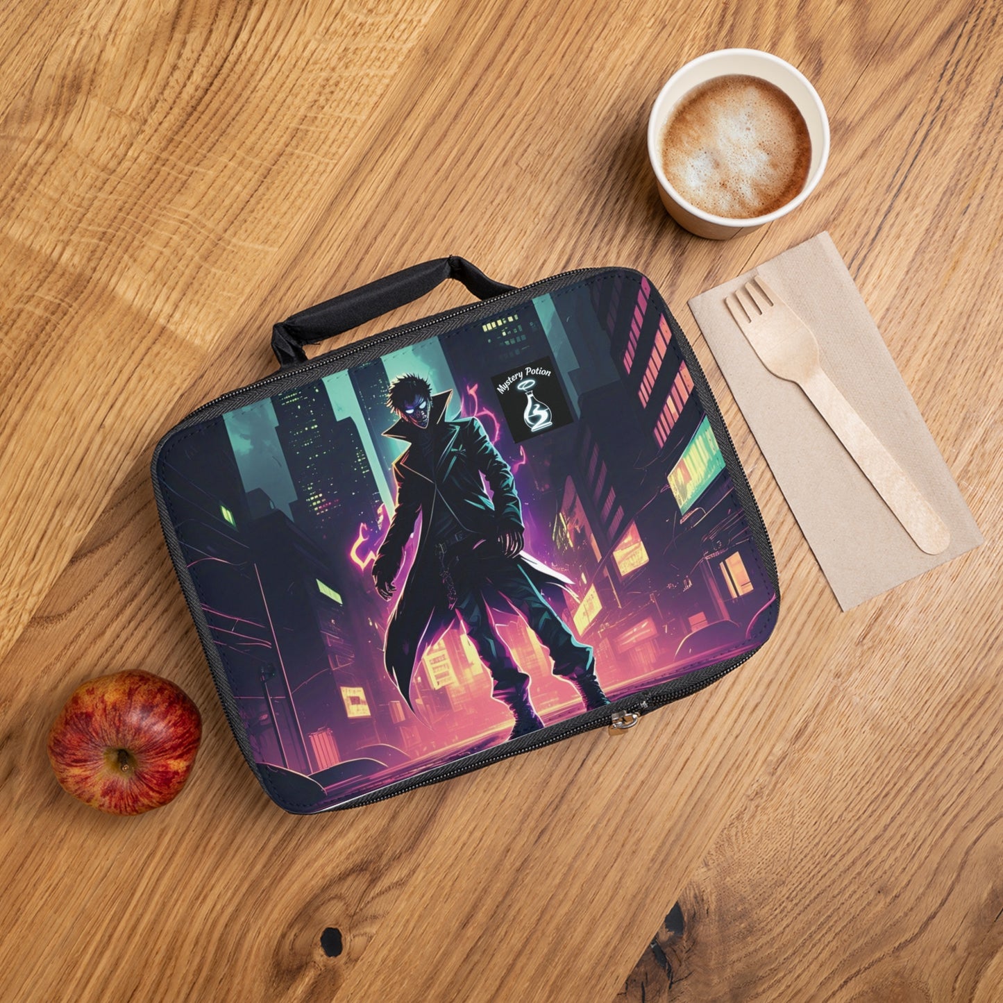 Stylish Mystery Potion Lunch Bag for Trendsetters, Insulated Lunch Tote, Perfect for Work & School, Gift Idea for Gamers and Anime Fans, Modern Urban [...]