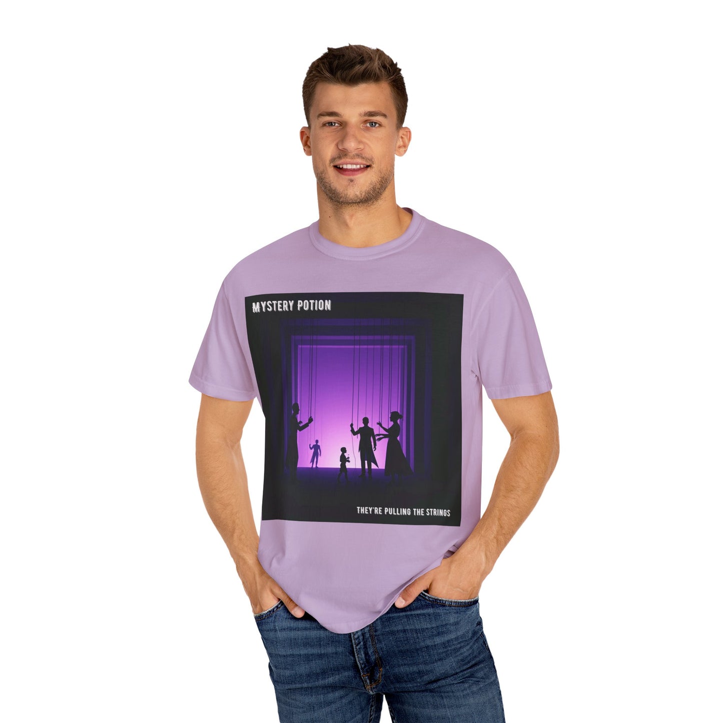 'They're Pulling the Strings' by Mystery Potion, Unisex T-Shirt - Playful Graphic Tee for Creative Souls, Perfect for a Fun Night Out, Gift for Art Lovers, Casual Wear, [...]
