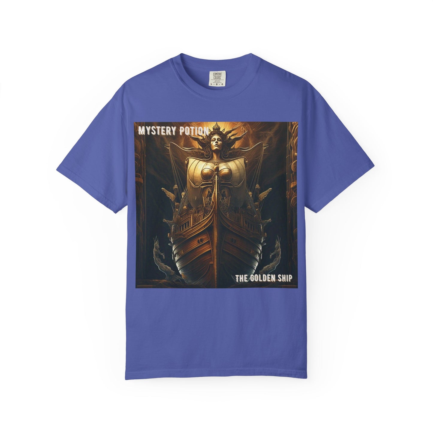 Mystery Potion Unisex Garment-Dyed T-shirt, Vintage Graphic Tee, Gift for Art Lovers, Casual Wear, Unique Clothing