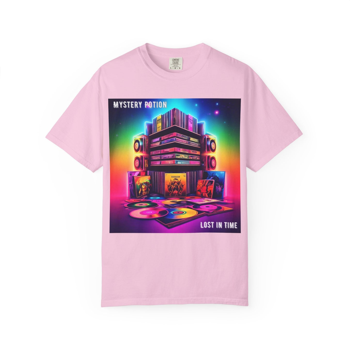 Lost In Time Vintage Vibe T-Shirt - Mystery Potion Graphic Tee, Unisex Casual Wear, Retro Music Lovers, Festival Apparel, Gift Idea