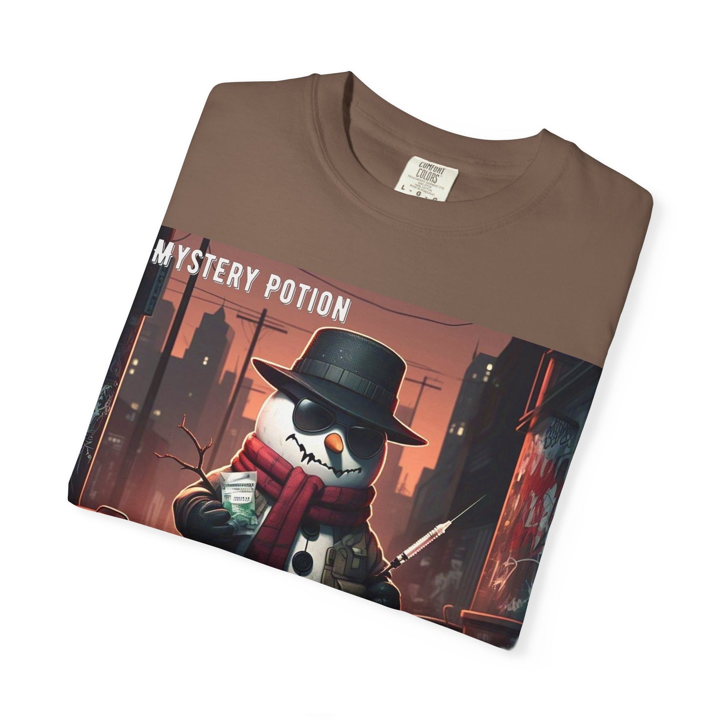 Frosty The Snowman by Mystery Potion, Parody T-Shirt | Unisex Holiday Tee, Winter Decoration, Gift for Christmas, Cozy Casual Style, Fun Snowman Design