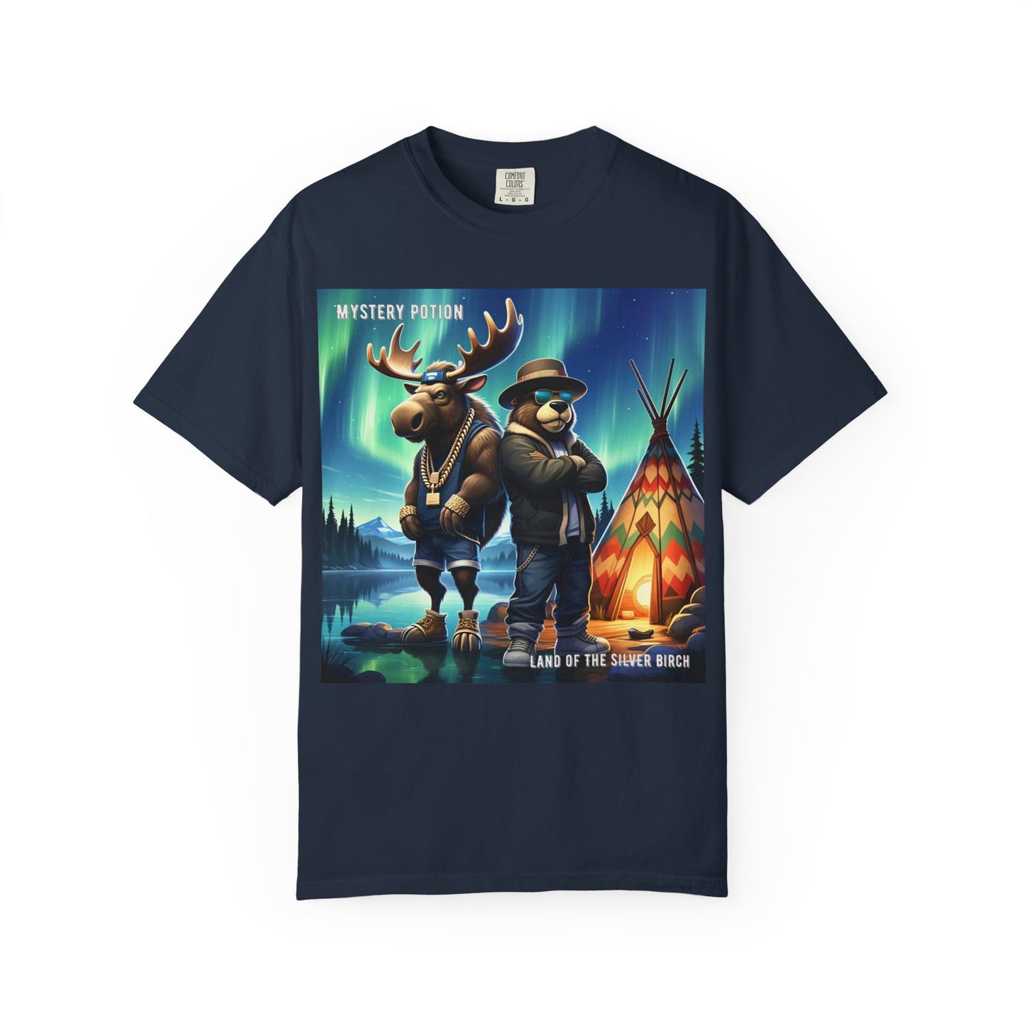 'Land Of The Silver Birch' by Mystery Potion,  Unisex Garment-Dyed T-shirt