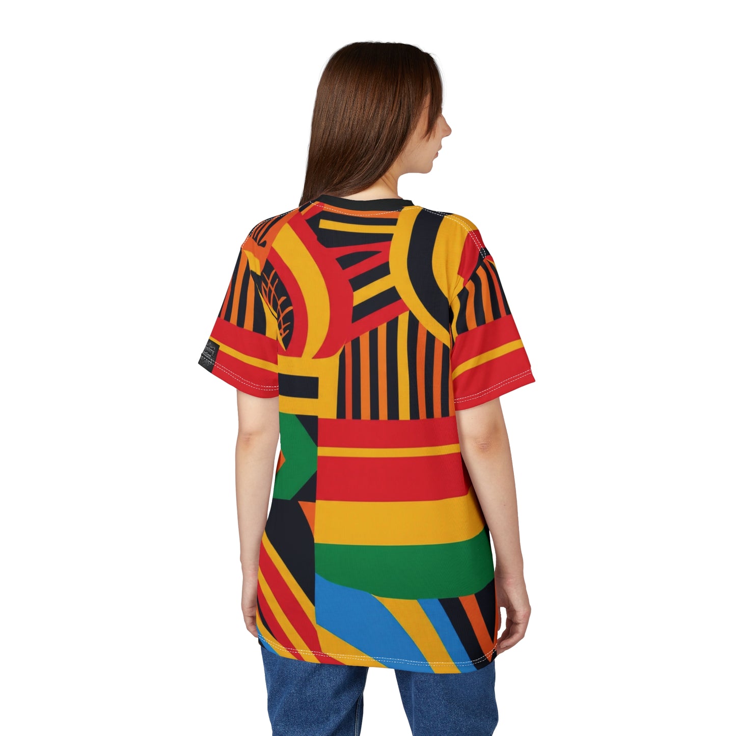 Vibrant Unisex South African Style Graphic Tee | Colorful AOP T-Shirt, Fun Casual Wear, Unique Art Tee, Gift for Art Lovers, Everyday Fashion