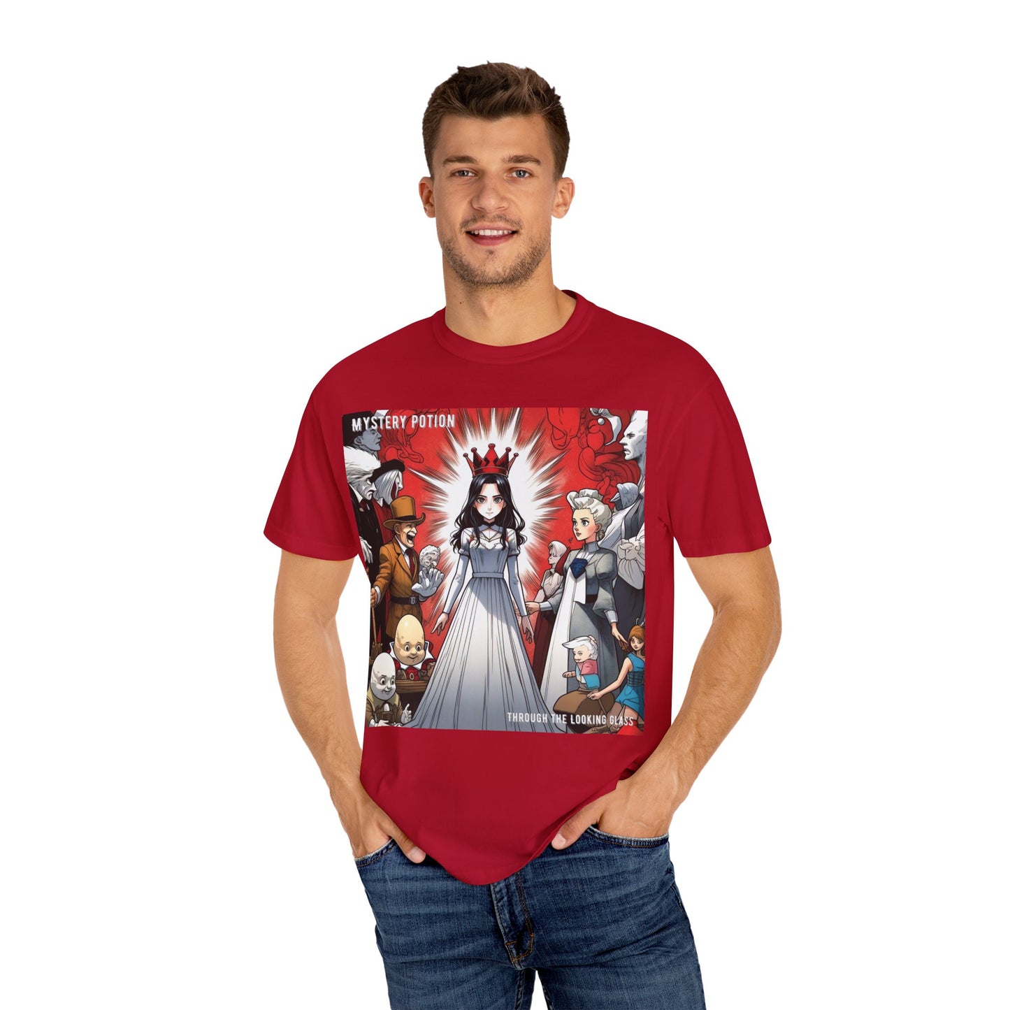 Mystery Potion's Alice In Wonderland Graphic Unisex T-shirt | Cool Casual Wear, Gift for Fans, Art Lovers, Anime Style Merch, Unique Everyday Tee