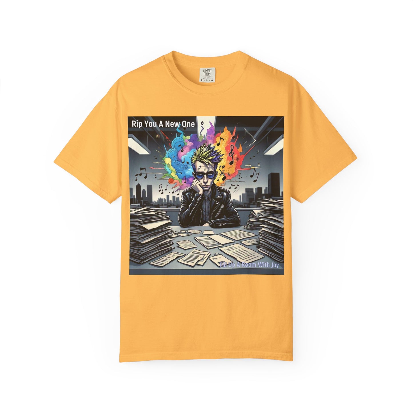 Colorful Creative T-Shirt - Rip You A New One Graphic Tee, Unisex Design for Artists, Music Lovers, Gift for Holidays, Casual Wear