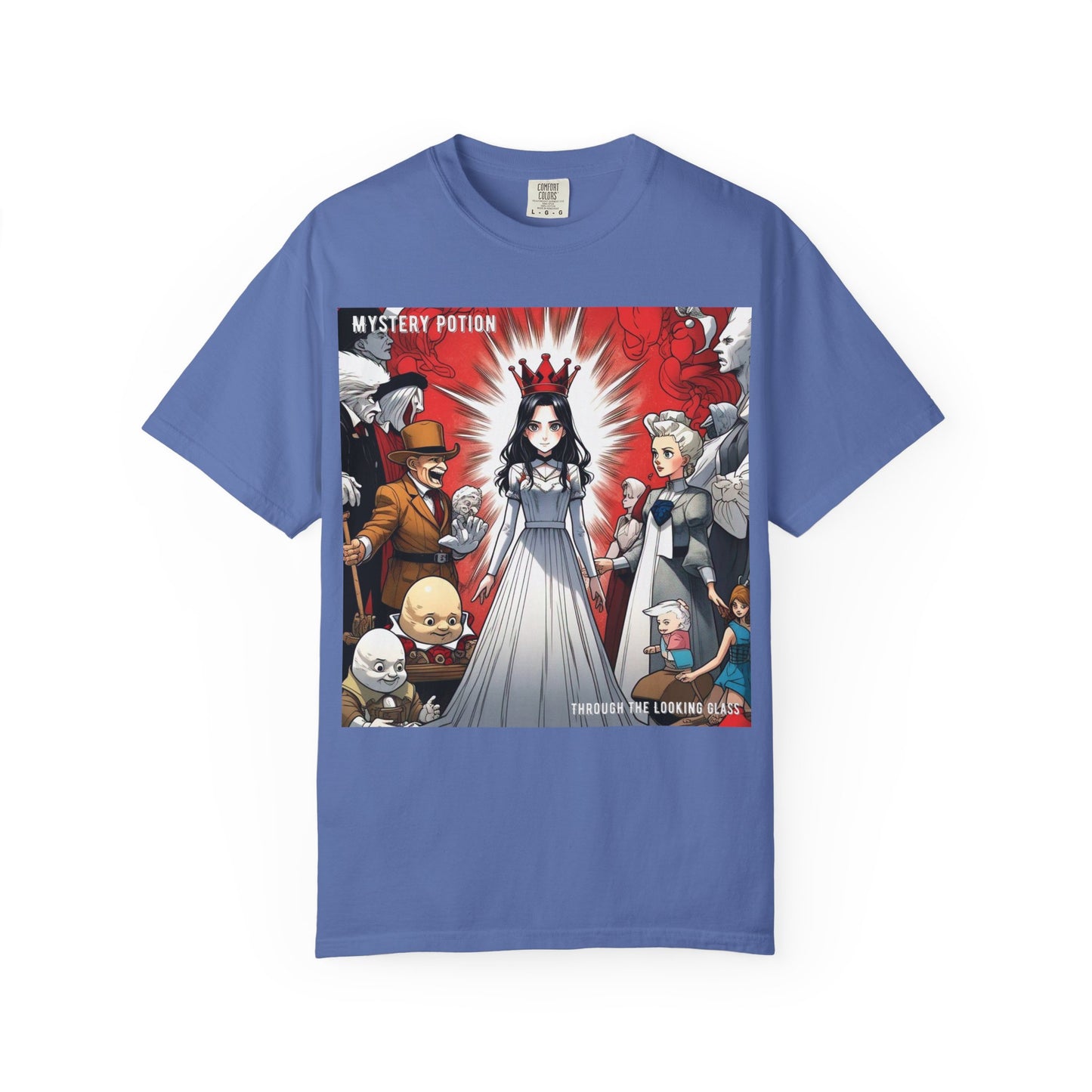 Mystery Potion's Alice In Wonderland Graphic Unisex T-shirt | Cool Casual Wear, Gift for Fans, Art Lovers, Anime Style Merch, Unique Everyday Tee