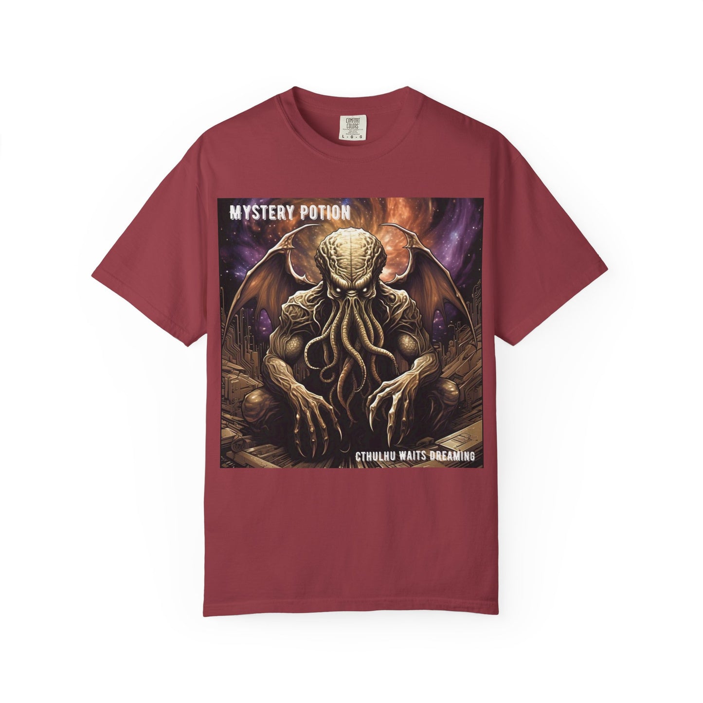 Mystery Potion Unisex T-Shirt, Cthulhu Inspired Tee, Gothic Apparel, Witchy Clothing, Halloween Outfit, Fantasy Fan Gift