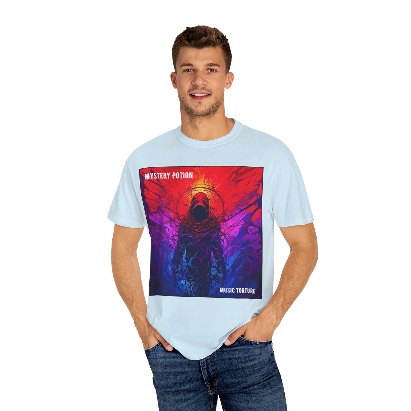 'Music Torture' by Mystery Potion Unisex Garment-Dyed T-shirt, Music Torture Tee, Vibrant Graphic Shirt, Cool Casual Wear, Gift for Music Lovers, [...]