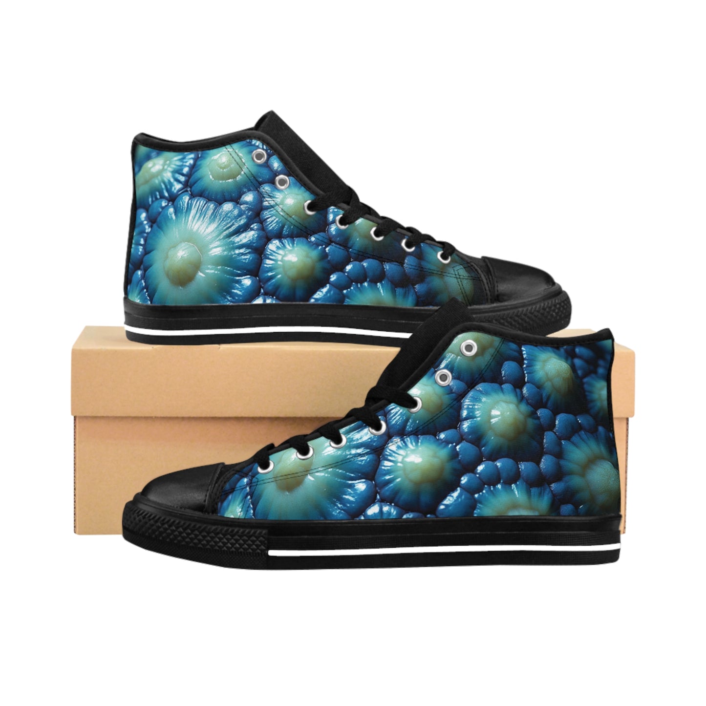 Alien Leather Shoes by Mystery Potion,  High-Top Sneakers for Women  Extra-Terrestrial Floral Style Print | Unique Lace-Up Shoes, Stylish Fashion Footwear, Trendy Gifts for Her, Casual Everyday [...]