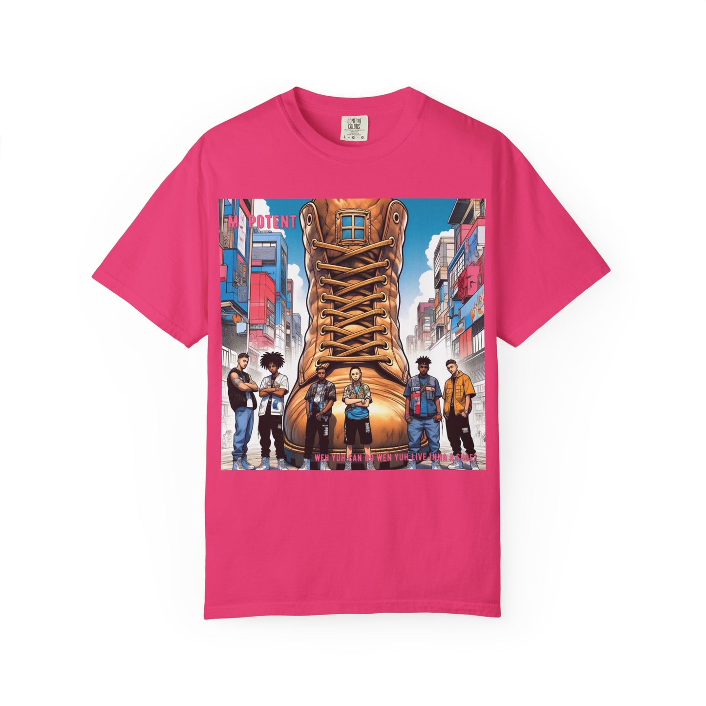 Urban-Inspired "What Can You Do When You Live In A Shoe?" Graphic Tee, Streetwear T-shirt, Casual Wear, Hip Hop Fashion, Birthday Gift, Unisex T-shirt with Bold Design