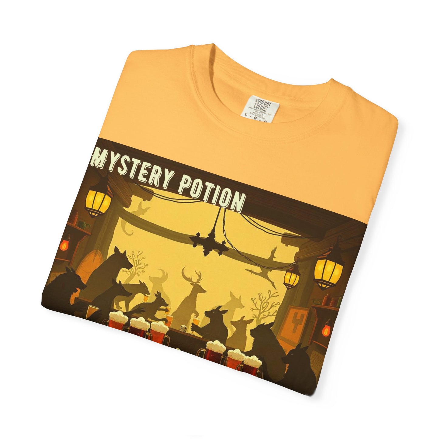 'When We Are In The Tavern' by Mystery Potion, Party T-Shirt, Unisex Garment-Dyed Tee for Tavern Lovers, Fun Drinking Wear, Retro Bar Apparel, Unique Gift for Celebrations