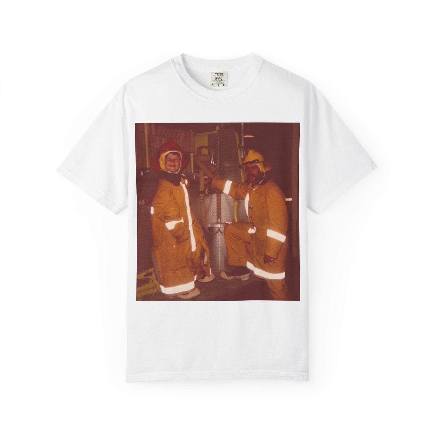Vintage Firefighter T-Shirt, Unisex Garment-Dyed Tee, Retro Fire Rescue Shirt, Firefighter Gifts, Hero Tribute Apparel