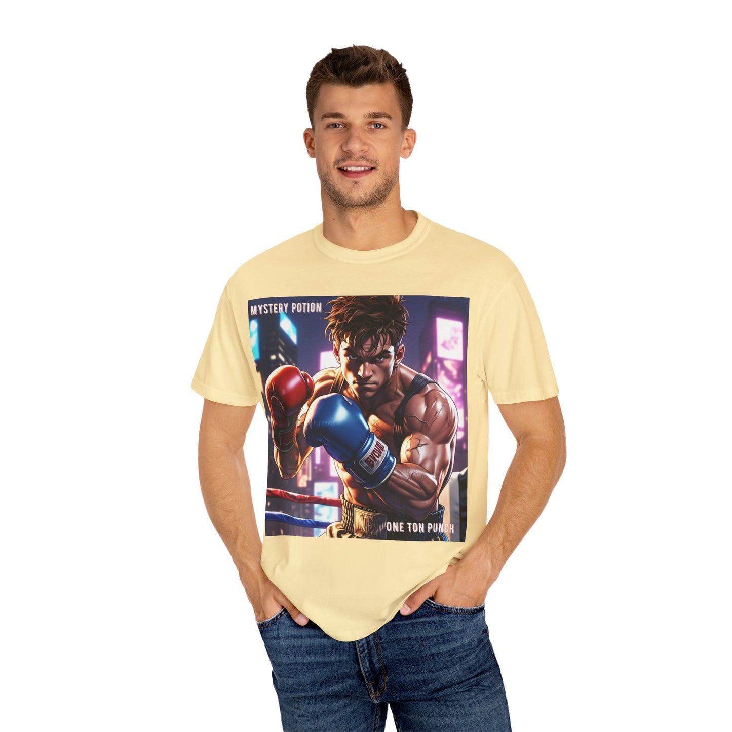 'One Ton Punch' by Mystery Potion, Boxer T-Shirt, Unisex Graphic Tee, Gift for Gamers, Vintage Style Shirt, Cool Casual Wear, Streetwear Fashion