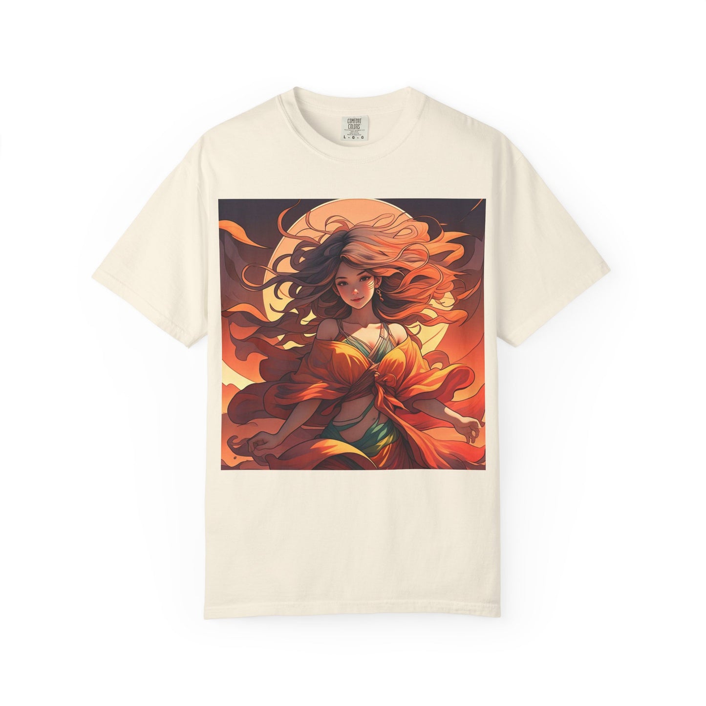 Mystical Autumn Goddess T-shirt, Enchanted Graphic Tee, Boho Style Apparel, Art Inspired Top, Unique Gift for Her, Festival Fashion