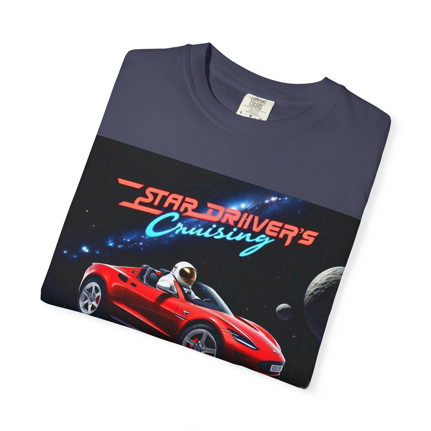 'Star Driver's Cruising' by Mystery Potion, Galaxy Adventure Unisex T-Shirt, Cool Space Tee, Star Driver's Cruise Shirt, Gift for Gamers, Casual Wear, Astronomy Lover