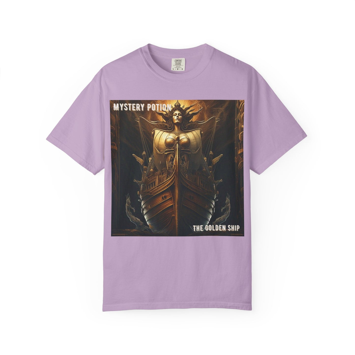 Mystery Potion Unisex Garment-Dyed T-shirt, Vintage Graphic Tee, Gift for Art Lovers, Casual Wear, Unique Clothing