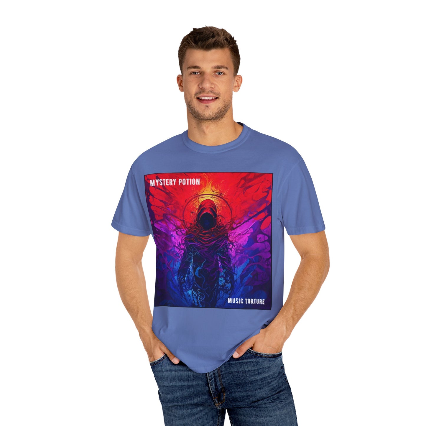 'Music Torture' by Mystery Potion Unisex Garment-Dyed T-shirt, Music Torture Tee, Vibrant Graphic Shirt, Cool Casual Wear, Gift for Music Lovers, [...]