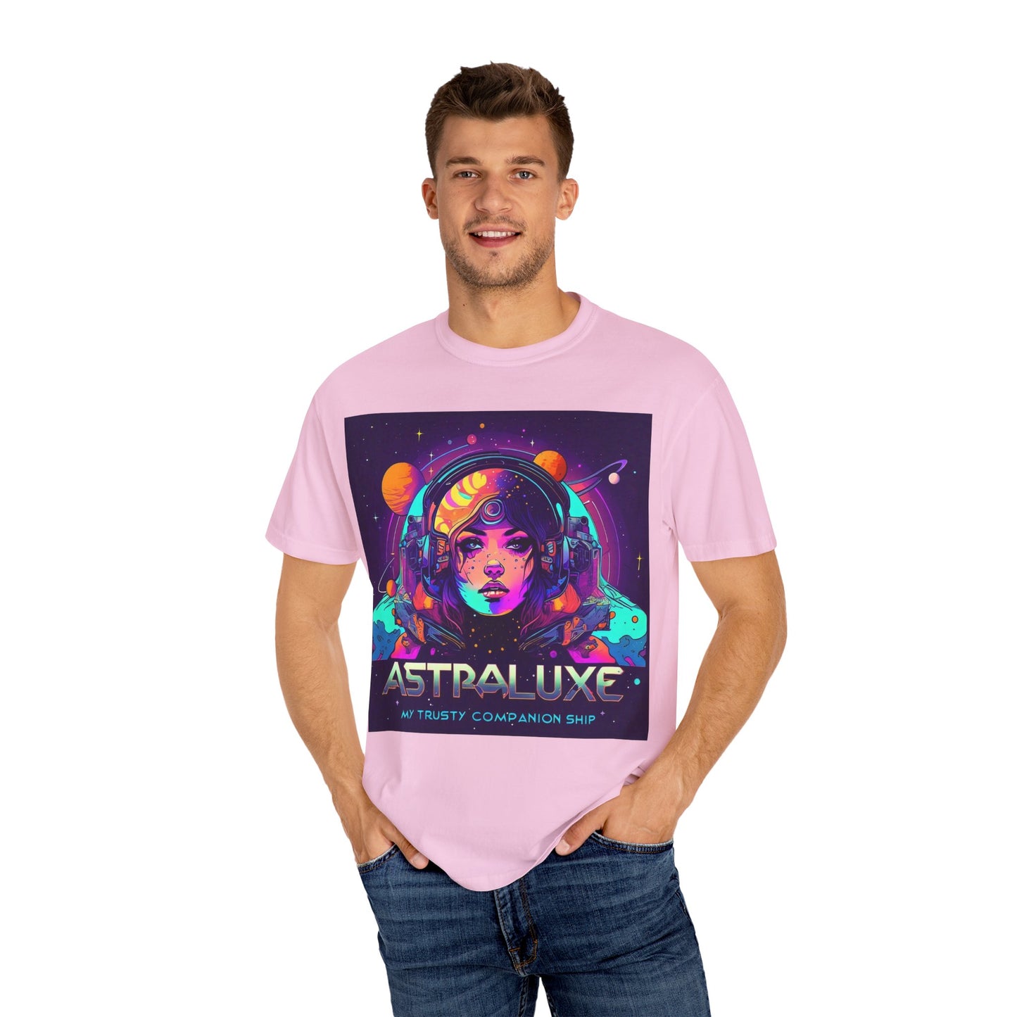 Astraluxe Unisex T-Shirt, Space Theme Tee, Gifts for Sci-Fi Lovers, Cosplay Costume, Festival Wear, Vintage Graphic Top