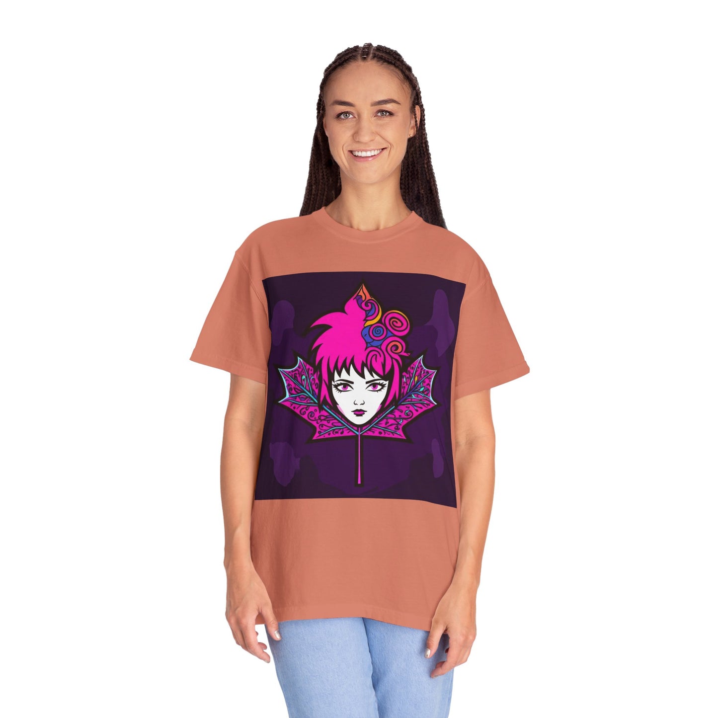 Emily The Maple Leaf Vibrant Graphic Tee: Retro Pop Art T-Shirt, Unique Gift, Casual Wear, Festival Fashion, Fun Style, Unisex Apparel
